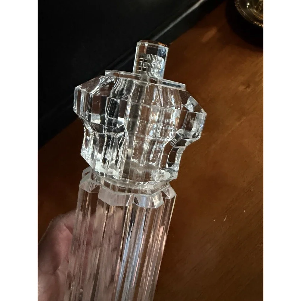 Vintage Pepper Mill Grinder Olde Thompson Acrylic Lucite USA 12.5” Tall USA MINT